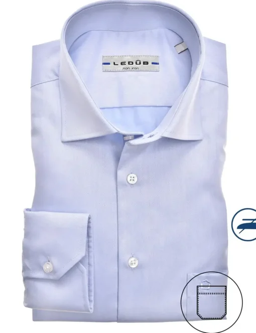 Ledub business overhemd Regular Fit 0313508 Licht Blauw Outlet