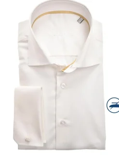 Ledub business overhemd Slim Fit 0343578 Wit/Geel Discount