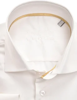 Ledub business overhemd Slim Fit 0343578 Wit/Geel Discount