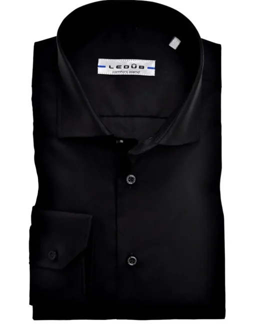 Ledub business overhemd Slim Fit 0343512 Zwart Clearance