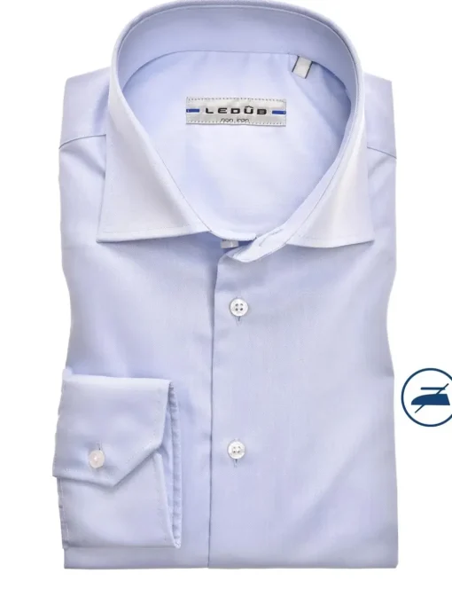 Ledub business overhemd Slim Fit 0343718 Licht Blauw Fashion