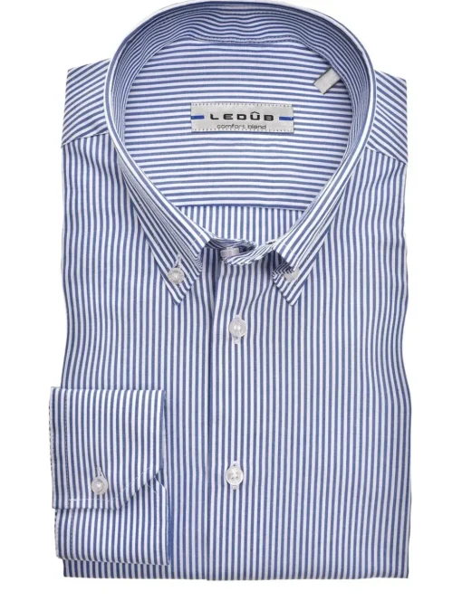 Ledub business overhemd Slim Fit 0344515 Donker Blauw Discount