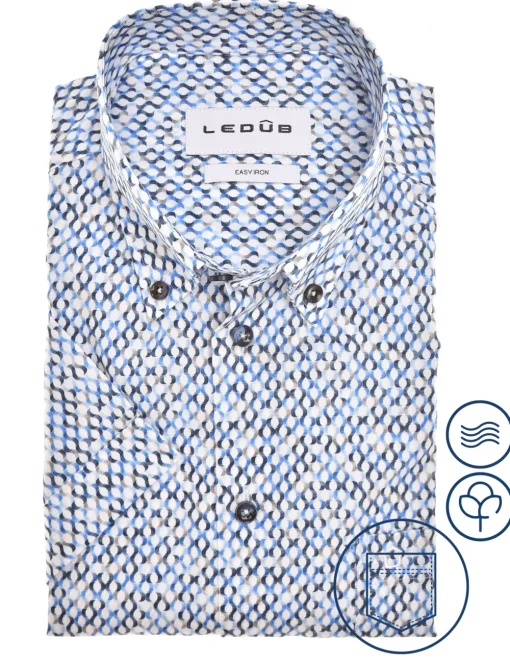 Ledub overhemd Modern Fit 0142822 Blauw Online