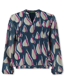 Lizzy & Coco blouse 2410-SJIC-PR Blauw Online