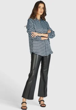 Marc Aurel blouse 6150-1000-93275. Blauw Best