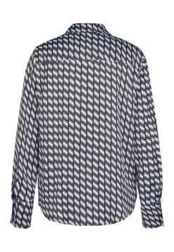 Marc Aurel blouse 6150-1000-93275. Blauw Best