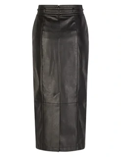 Marc Aurel leren rok 2303-2010-92699 Zwart Fashion