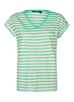 Marc Aurel t-shirts 7537-7000-73727. Wit/Groen Fashion