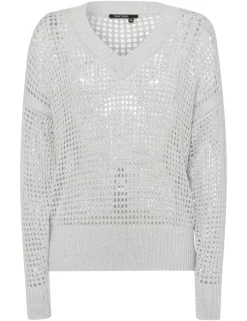 Marc Aurel v-hals trui 8953-8000-82056 Licht Grijs Best
