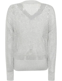 Marc Aurel v-hals trui 8953-8000-82056 Licht Grijs Best