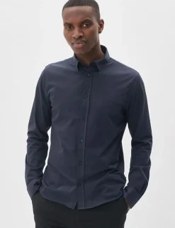 Matinique jersey overhemd 30205262 Donker Blauw New