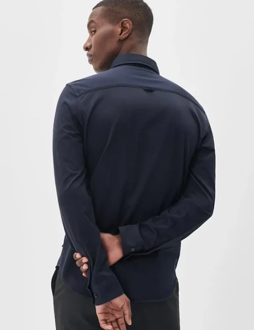 Matinique jersey overhemd 30205262 Donker Blauw New
