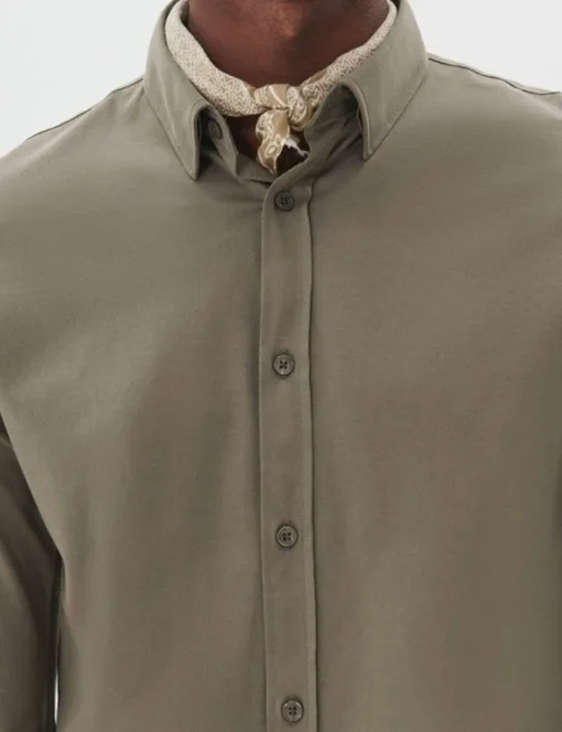 Matinique jersey overhemd 30205262 Taupe Outlet