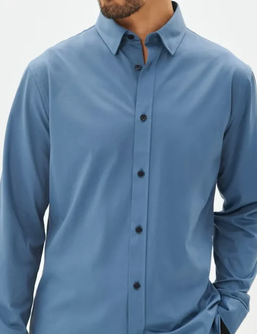 Matinique jersey overhemd 30205262 Blauw New