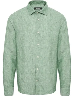 Matinique linnen overhemd 30205841 Groen Clearance