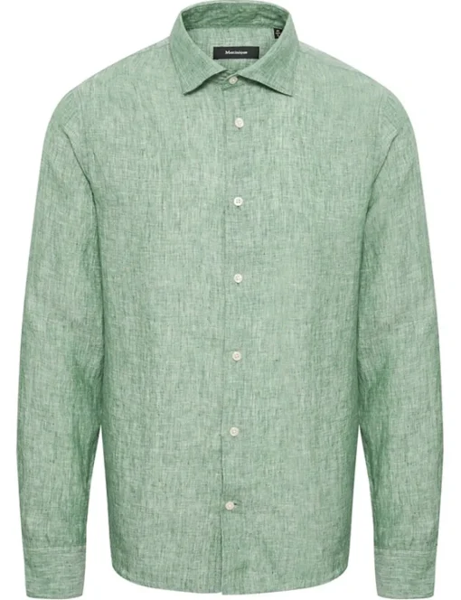Matinique linnen overhemd 30205841 Groen Clearance
