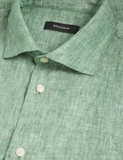 Matinique linnen overhemd 30205841 Groen Clearance