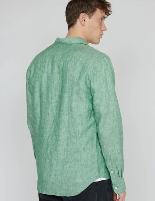 Matinique linnen overhemd 30205841 Groen Clearance