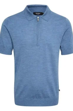 Matinique polo's 30205874 Blauw Hot
