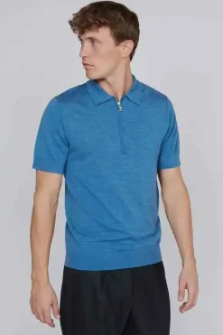 Matinique polo's 30205874 Blauw Hot