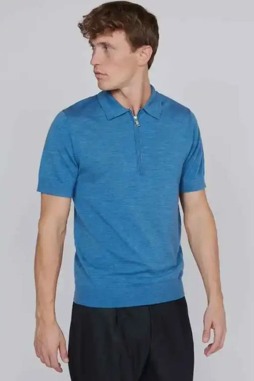 Matinique polo's 30205874 Blauw Hot