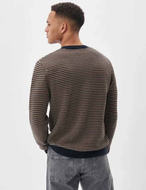 Matinique ronde hals trui 30207483 Taupe Fashion