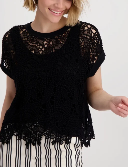 Monari blouse 409994 Zwart Discount