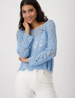 Monari blouse 409485 Blauw Outlet