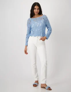 Monari blouse 409485 Blauw Outlet