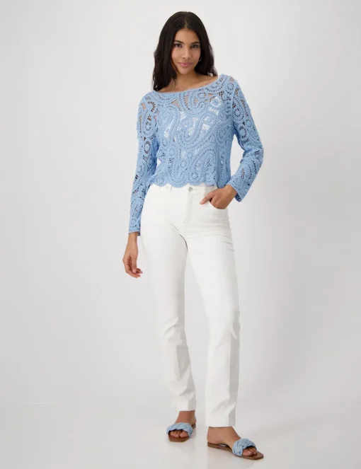 Monari blouse 409485 Blauw Outlet