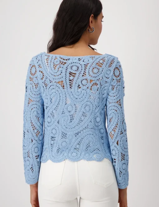 Monari blouse 409485 Blauw Outlet