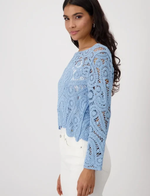 Monari blouse 409485 Blauw Outlet