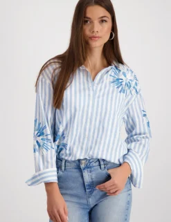 Monari blouse 409145 Blauw New