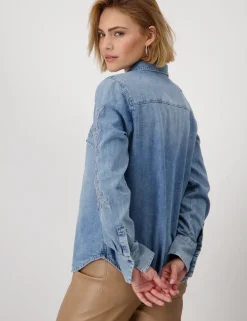 Monari blouse 409492 Denim Clearance