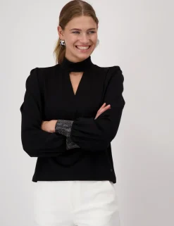 Monari blouse 808600 Zwart Fashion