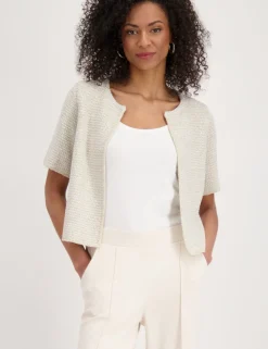 Monari gebreid vest 410014 Beige Outlet
