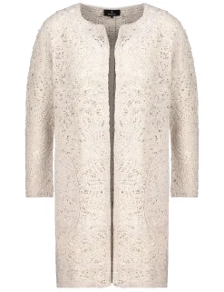 Monari gebreid vest 409459 Zwart / Wit New