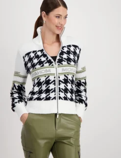Monari gebreid vest 807798 Offwhite New