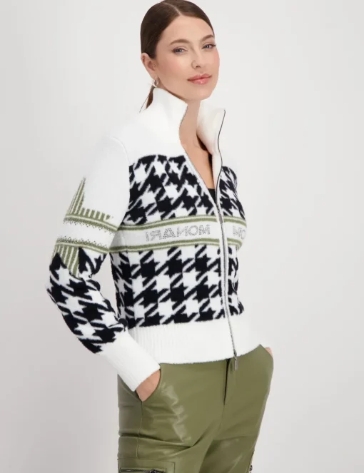 Monari gebreid vest 807798 Offwhite New
