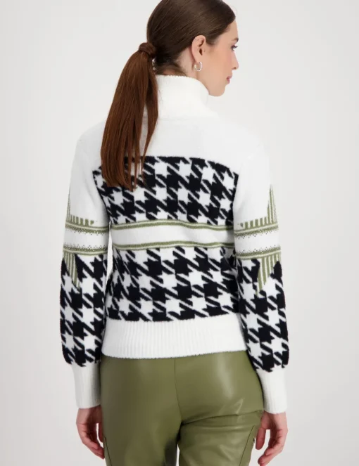 Monari gebreid vest 807798 Offwhite New