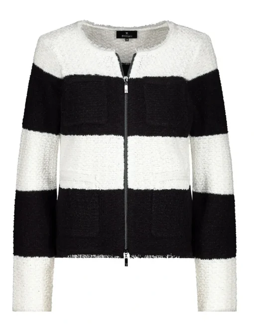 Monari gebreid vest 807804 Zwart Fashion
