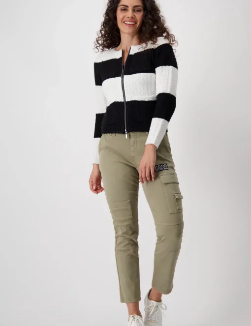 Monari gebreid vest 807804 Zwart Fashion