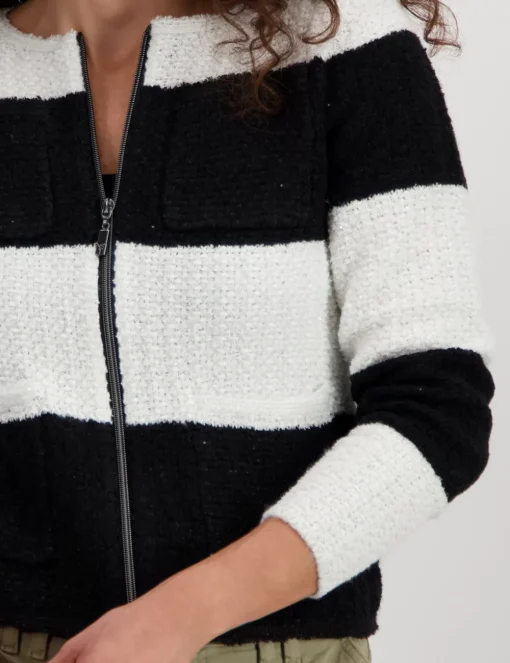 Monari gebreid vest 807804 Zwart Fashion