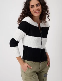 Monari gebreid vest 807804 Zwart Fashion