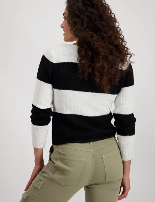 Monari gebreid vest 807804 Zwart Fashion