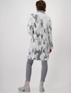 Monari gebreid vest 808506 Grijs Melange Online