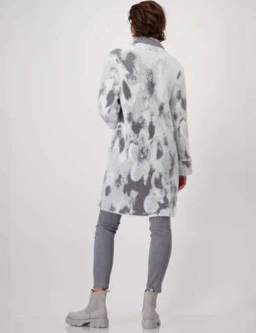 Monari gebreid vest 808506 Grijs Melange Online
