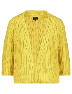 Monari gebreid vest 408931 Geel Hot
