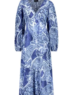 Monari midi jurken 409752 Blauw Hot