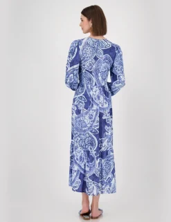 Monari midi jurken 409752 Blauw Hot